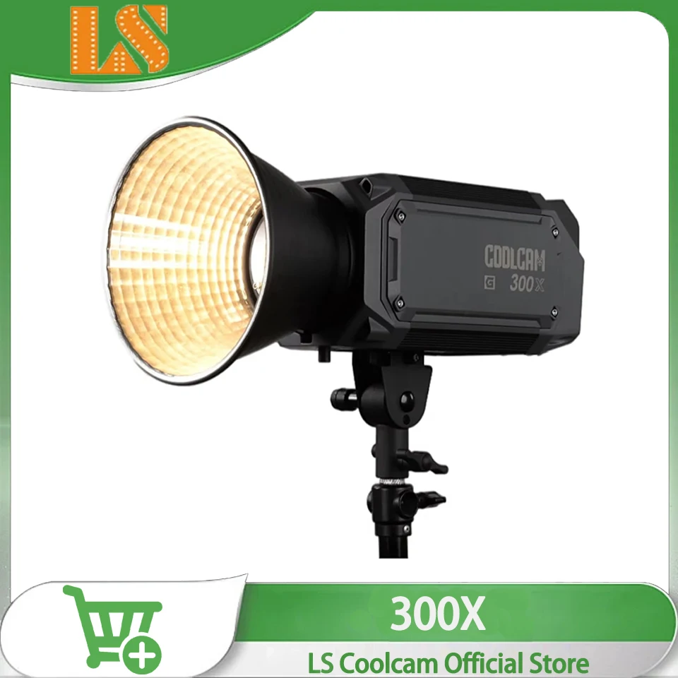 LS COOLCAM 300X Bi-Color 2700K-6500K Continuous Output Light 310W Photography Fill Light for Outdoor Recording