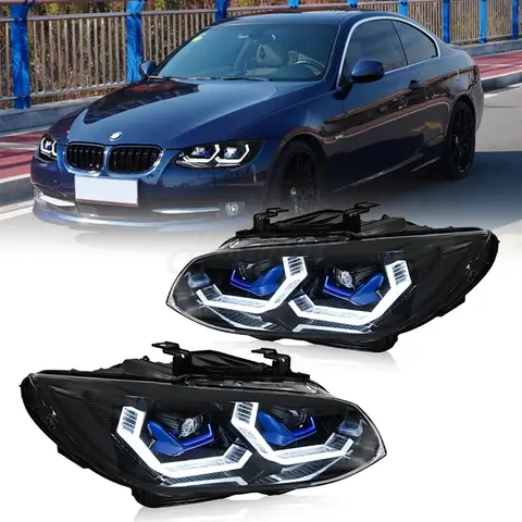 11-2013 BMW 3 시리즈 E92 E93 쿠페 2 도어 램프 용 헤드 라이트 어셈블리 주간 주행 등 동적 방향 지시등 전면 램프