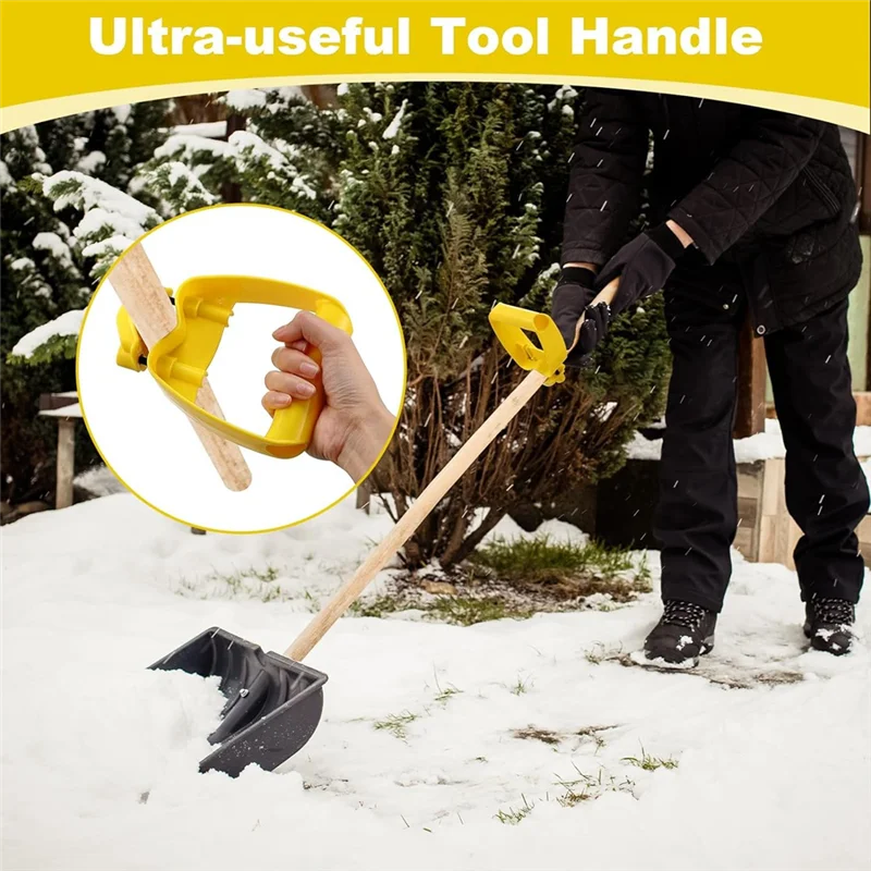 CYCLI-1 Pack Zurücksparender Werkzeuggriffbefestigung, arbeitssparender ergonomischer Schaufel- oder Rechengriffbefestigung, Werkzeuggriffgriff, Dura