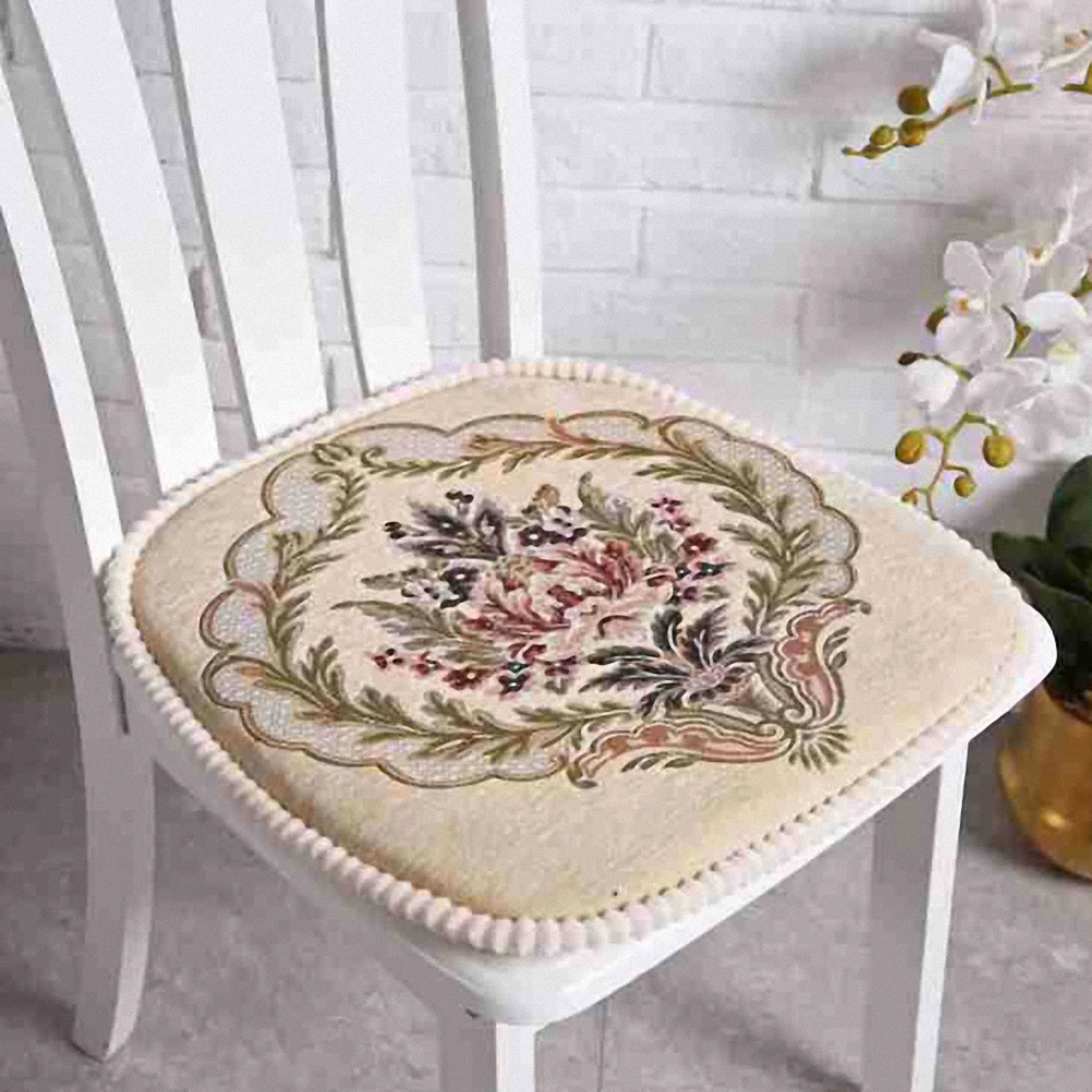 

Jacquard Thick Non-slip Dining Table Cushion Home Restaurant Hotel Wedding Party Chair Decor Cushion Chenille Chair Seat Cushion