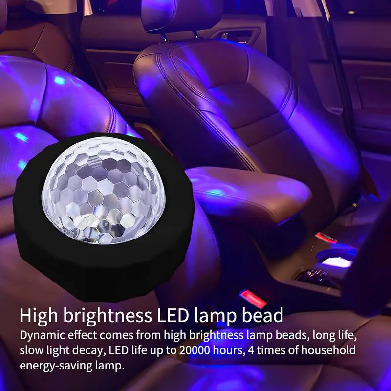 Mini luz de noche USB para coche, luces de ambiente Interior de coche, románticas, universales