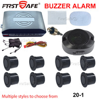 6/8 Rubber Sensor Car Reverse Radar Parking Sensor Buzzer Detector Auxiliary Plane Probe System 12V Kit