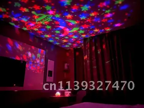 

Star Moon LED Projector Night Lights Rotating Christmas Lamp With Music Bluetooth Speaker For Childrensrs