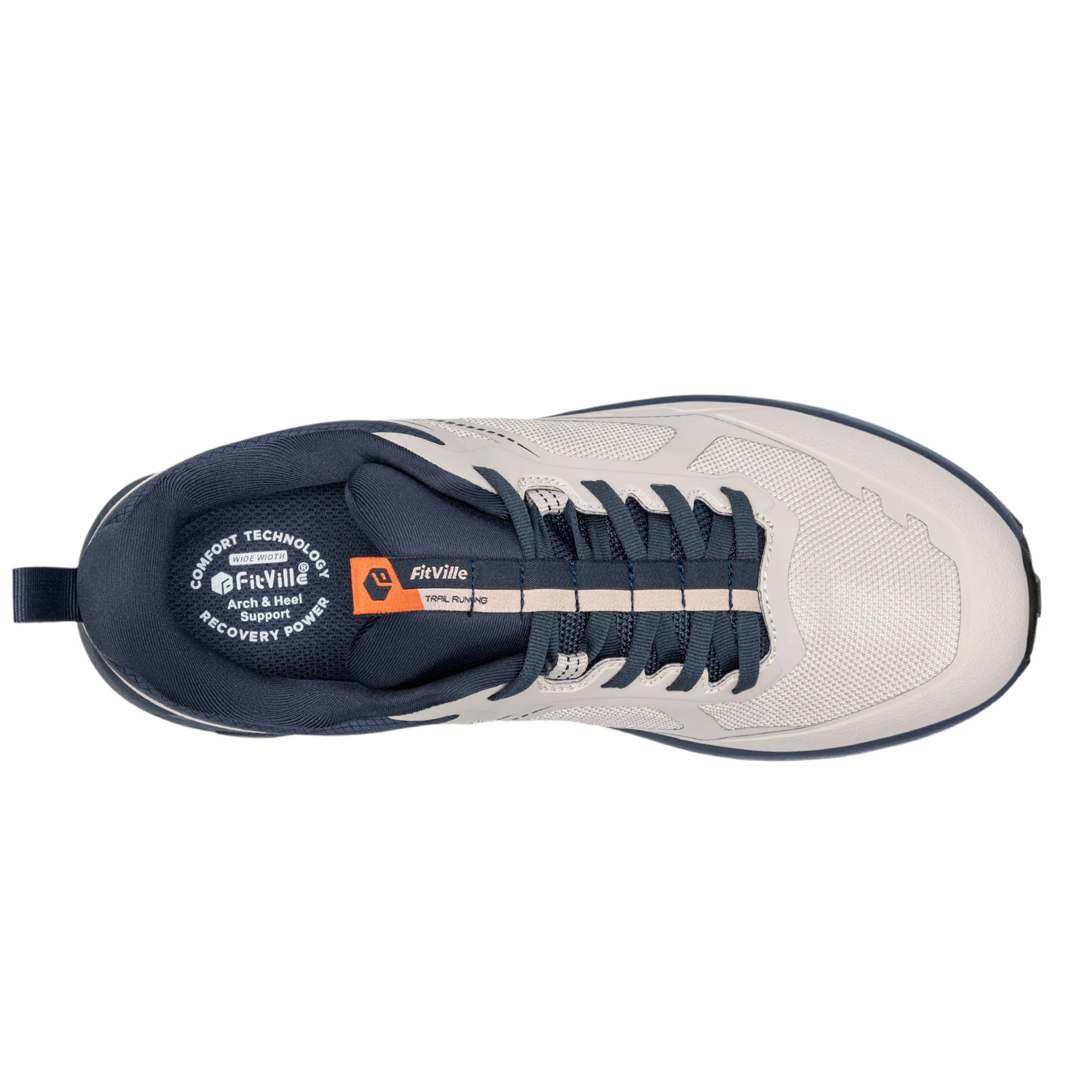 Fitville Herren Trail-Laufschuhe mit breiter Zehenbox, Sportschuhe, atmungsaktiv, mit Dämpfung, Outdoor-Wanderschuhe für Herren, mit Fußgewölbestütze – Detail 26