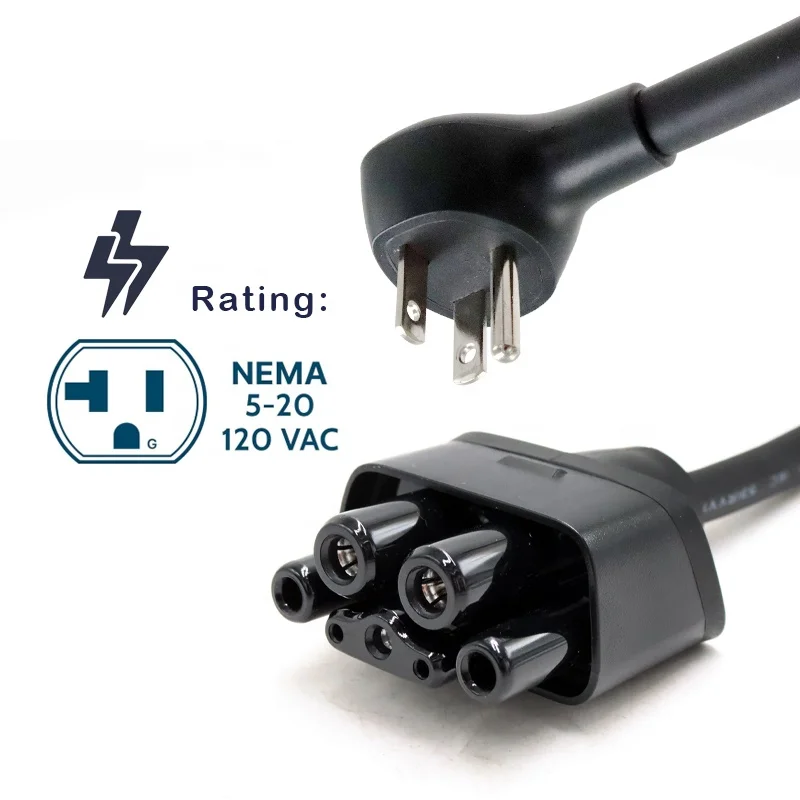 محول NEMA 5-20 هو شاحن متنقل Tesla Gen 2 حصريًا حتى يمكنك الاتصال بكابل طاقة مخرج 120 VAC 5-20 #2