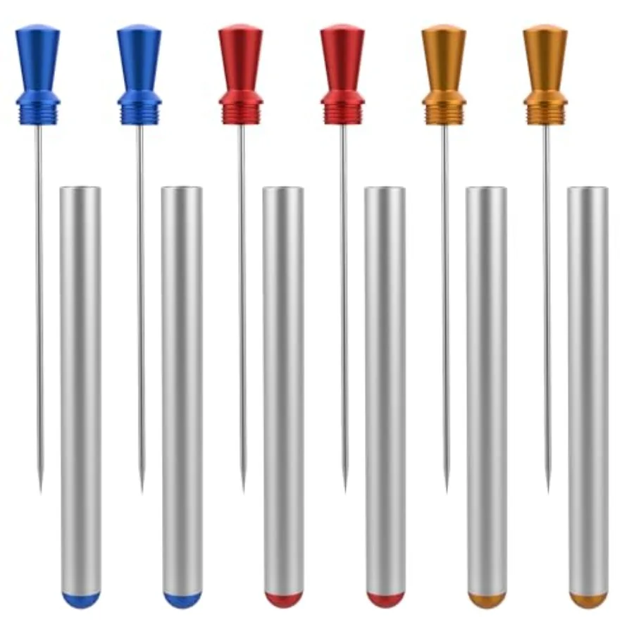 Palillos de cóctel de Metal, palillos de dientes de cóctel de acero inoxidable, selecciones de guarnición de cócteles reutilizables, Martini de Metal sangriento de María