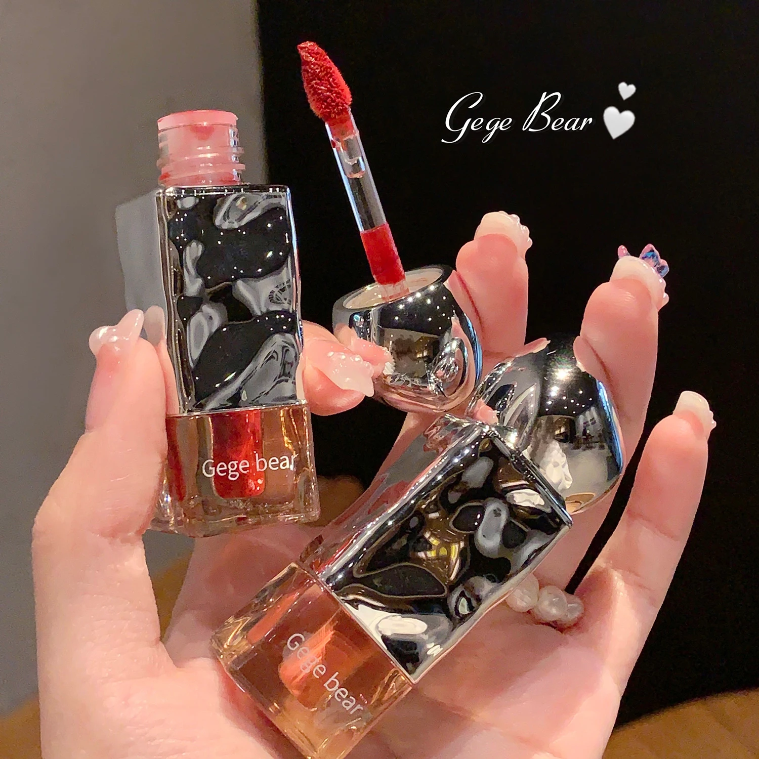 Gege bear Matte Velvet Lip Glaze Silky and Non-stick Advanced Color Rendering Gegebear Matte Lip Glaze