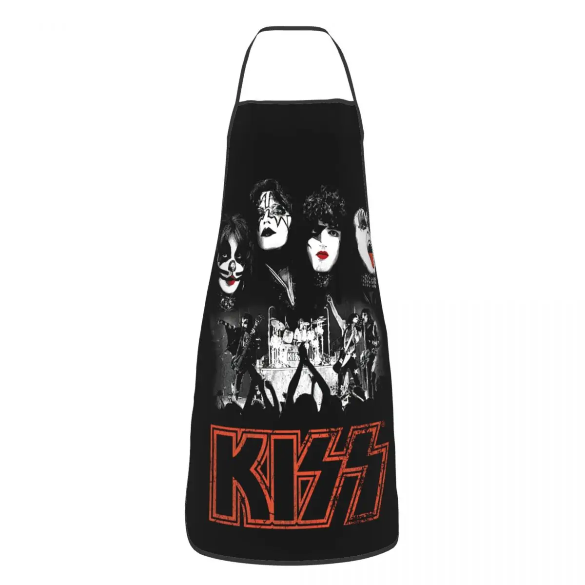 Kiss Rock Metal Band Apron Women Men Unisex Bib Cooking Kitchen Tablier Cuisine Chef Painting