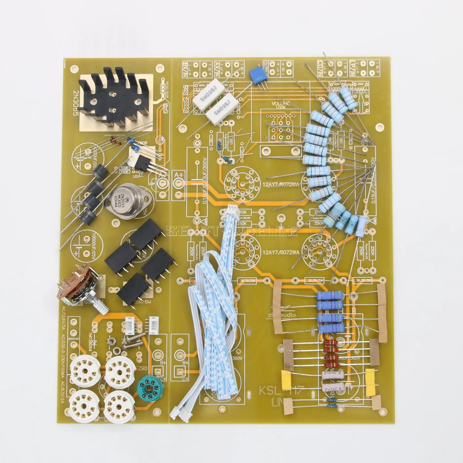 HiFi DIY 12AY7 Vacuum Tube Audio Sound Preamplifier Board Kit Based on Kondo KSL-M7 Circuit