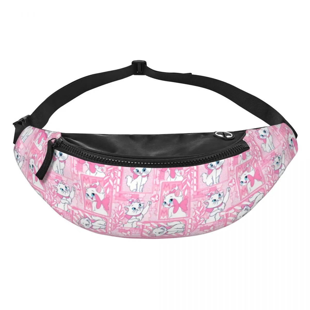 

Custom M-Marie Cat Cartoon Fanny Pack for Women Men Cool Crossbody Waist Bag Traveling Phone Money Pouch