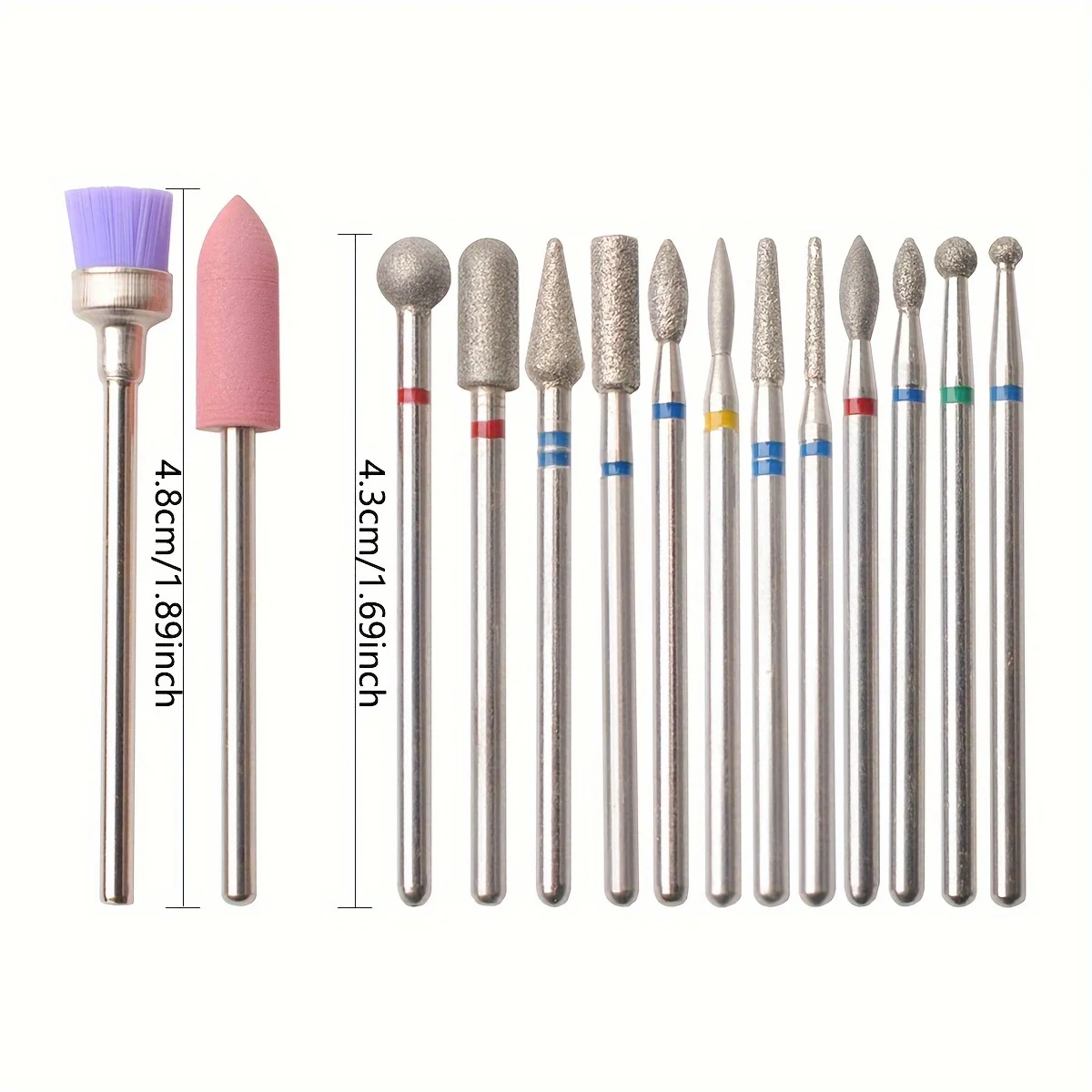 Professional Diamond Nail Drill Bit Set Electric Milling Cutters For Manicure Rotary Burr Cuticle Clean Manicure Drill Tools