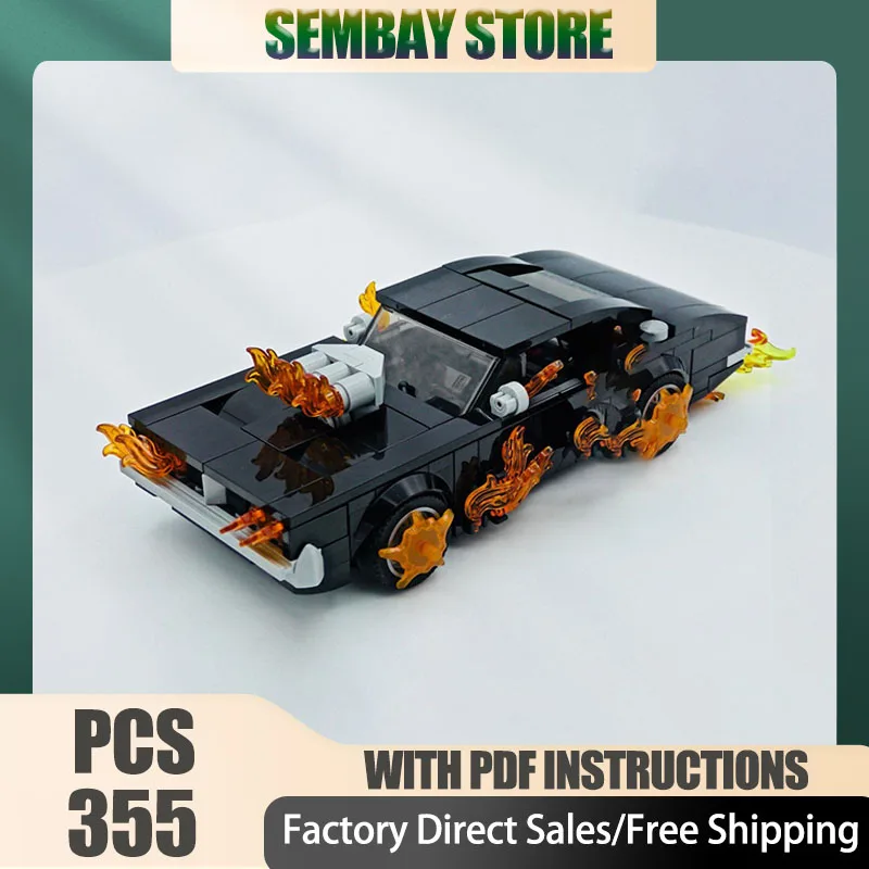 

Киномобиль Moc, строительные кирпичи, модульная модель зарядного устройства Ghostrider's Hell, технологические блоки, рождественские игрушки «сделай сам», строительные подарки