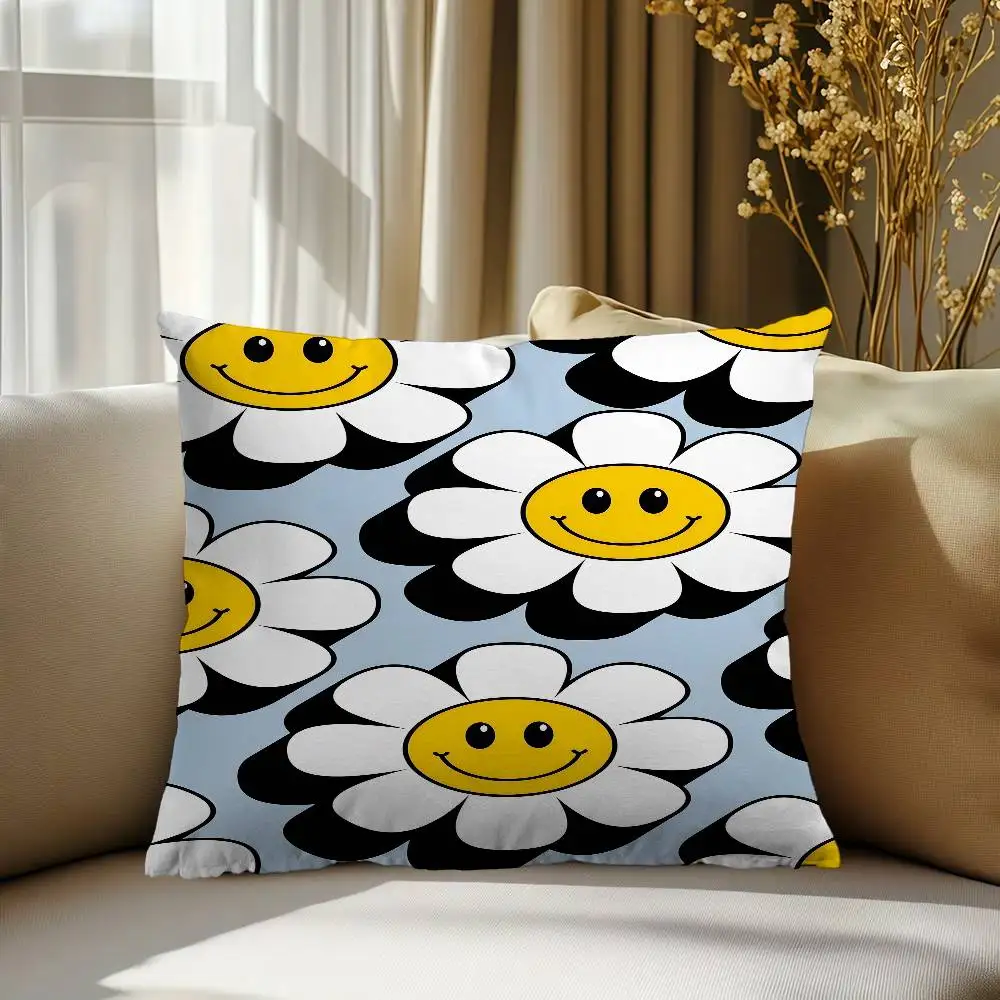 مبتسم ديزي نمط وسادة غطاء أريكة غطاء الوسادة غرفة المنزل الديكور الأطفال هدية