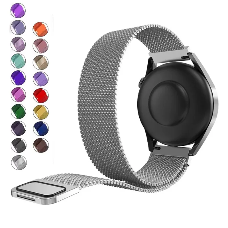Milanese Loop band For Samsung Galaxy watch 6 5 4 classic Metal strap 20mm 22mm bracelet huawei gt/Amazfit GTS 4/GTR 2e/Bip 3-5