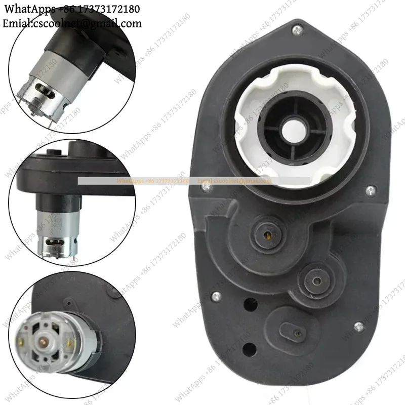 JS03 24V RS555 High Speed Motor Gearbox – 35000RPM Electric Drive Motor for Kids Ride On Car (1pc)
