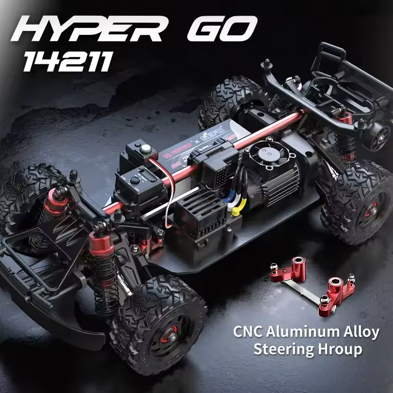 Coche teledirigido HYPER GO MJX 14211 RC 1:14, 75 km/h, 1/14, sin escobillas, 2,4G, con giroscopio, carreras todoterreno, camión de juguete 4WD RC