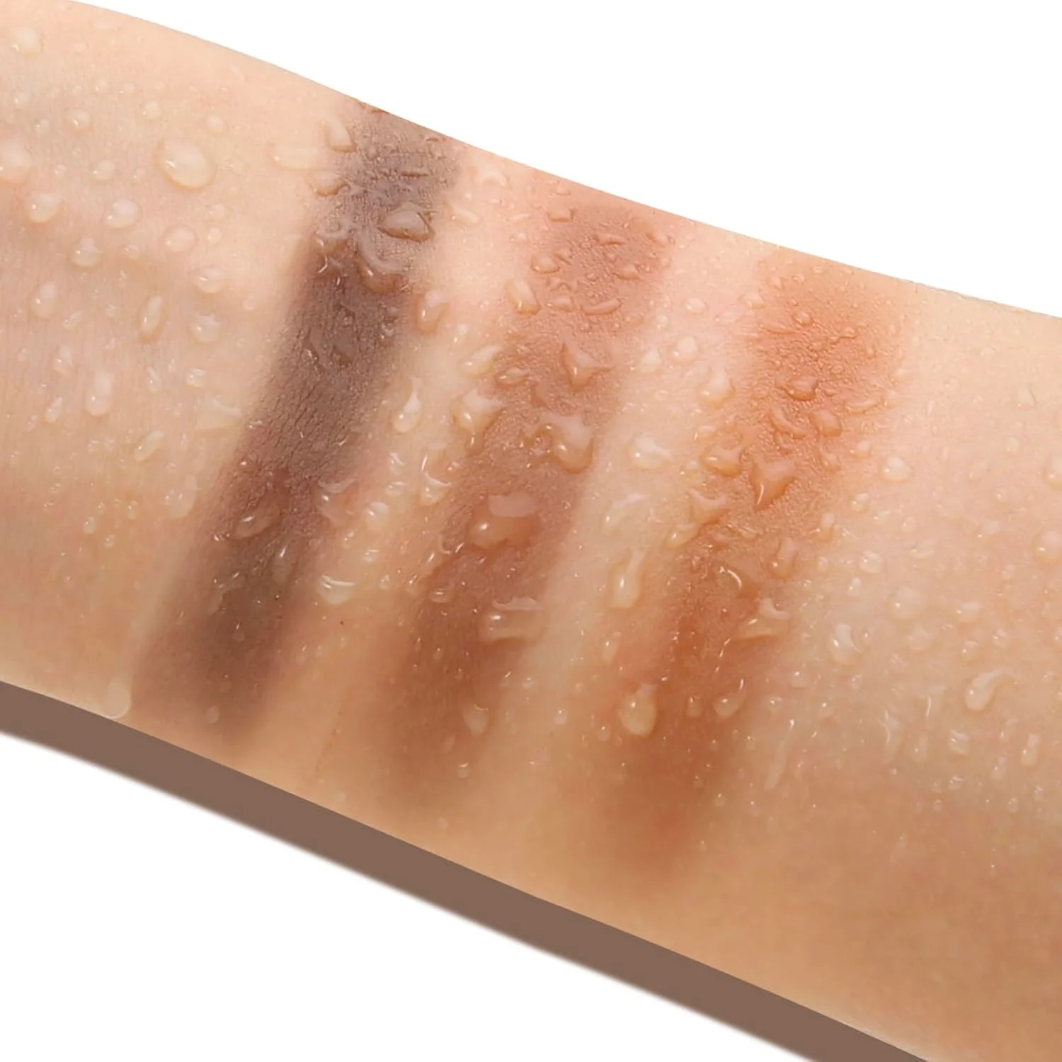 Mat 3-kleuren wenkbrauwpoederpalet met borstel - Natuurlijke 3D-vorm, waterdicht, langdurig, eenvoudig aan te brengen voor Kerstmis en winter