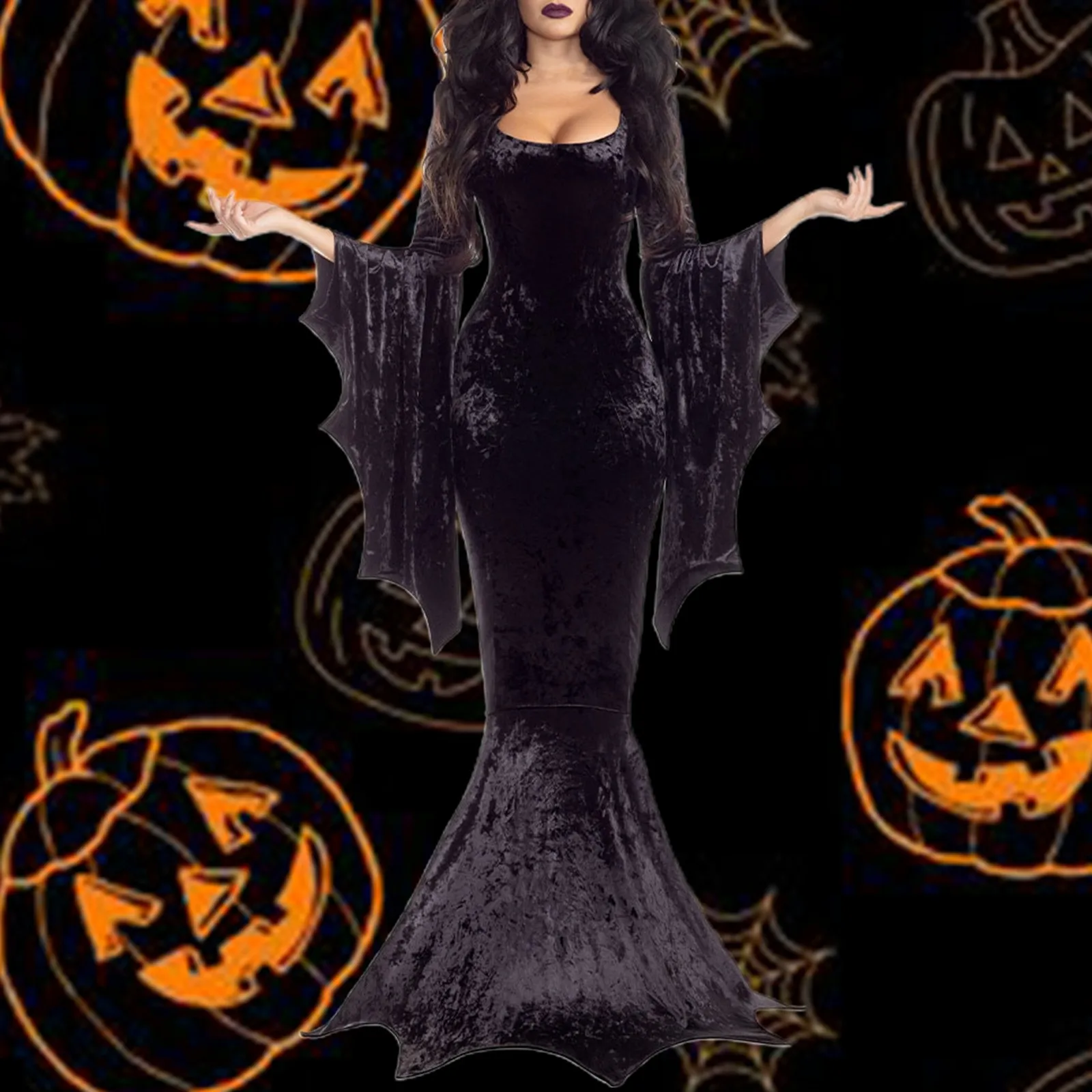 

Halloween Bat Witch Bride Costume Gothic Dress For Masquerade Performance Medieval T Shirts for Men