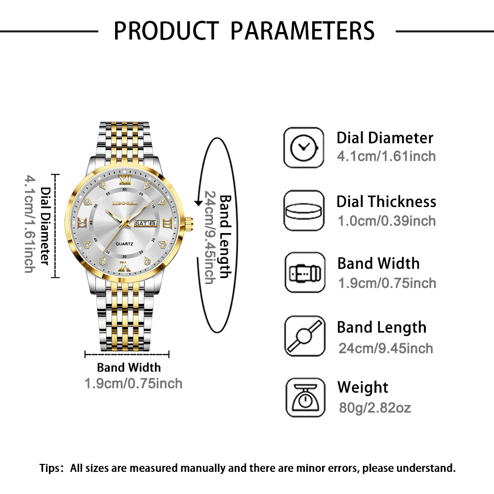 1pc casual and fashionable men's  dial quartz watch combination, suitable for daily wear
