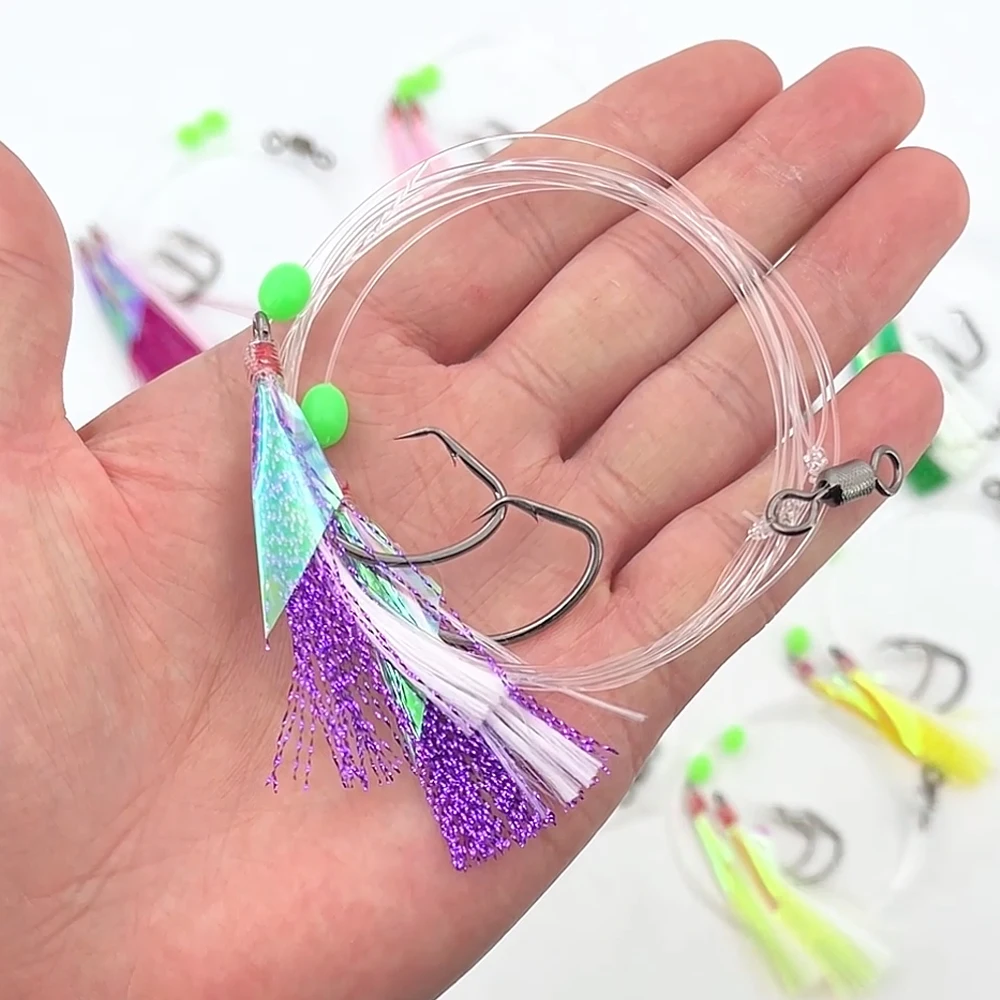 Aparejos Sabiki luminosos – Anzuelo circular para pargo y surfcasting - imagen 5