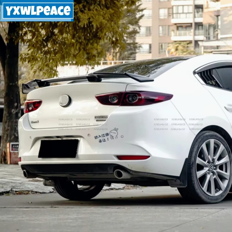 

For NEW Mazda 3 Axela Car Decoration 2019 2020 2021 2022 2023 ABS Plastic Paint Painting Color Rear Trunk Lid Spoiler Wing