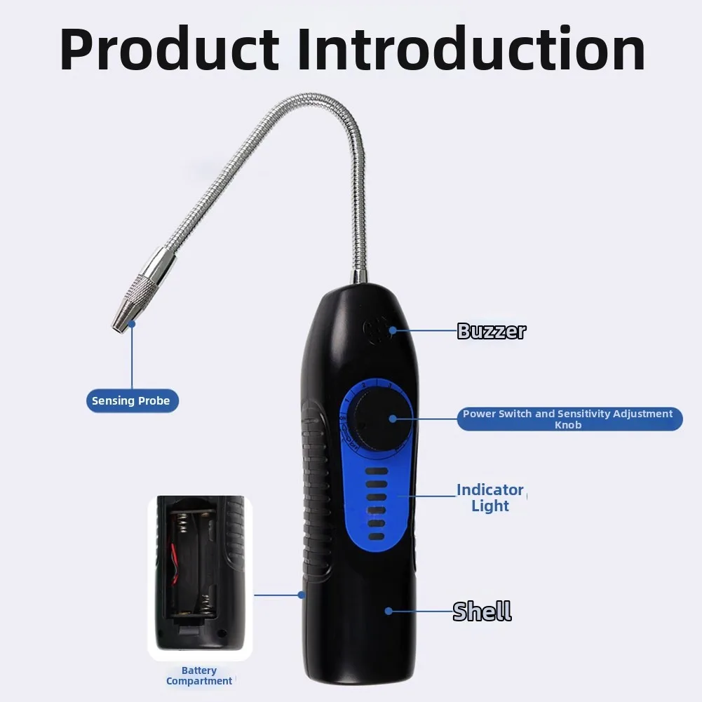 Efficient Leak Location Device Leak Detector Coolant Leak Finder Black Halogen Leak Detector Triple Alarm System