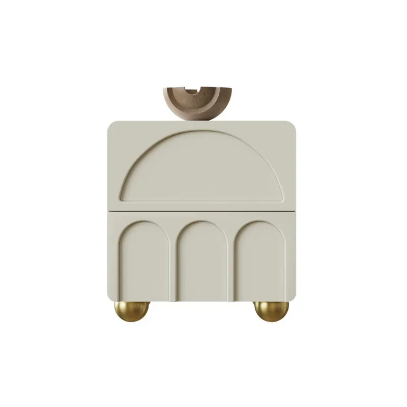 Modern Simple Small Apartment Bedroom Storage Cabinet Style Ins Locker Style Mushroom Shape Bedside Table