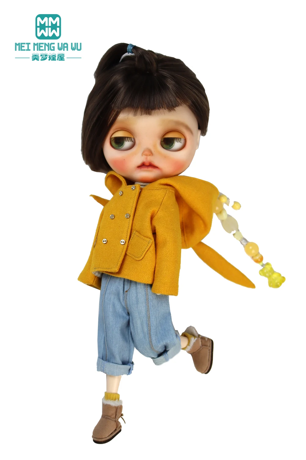 Blyth doll clothes fashion coat jacket jeans bell-bottom trousers Azo OB23 OB24 doll accessories