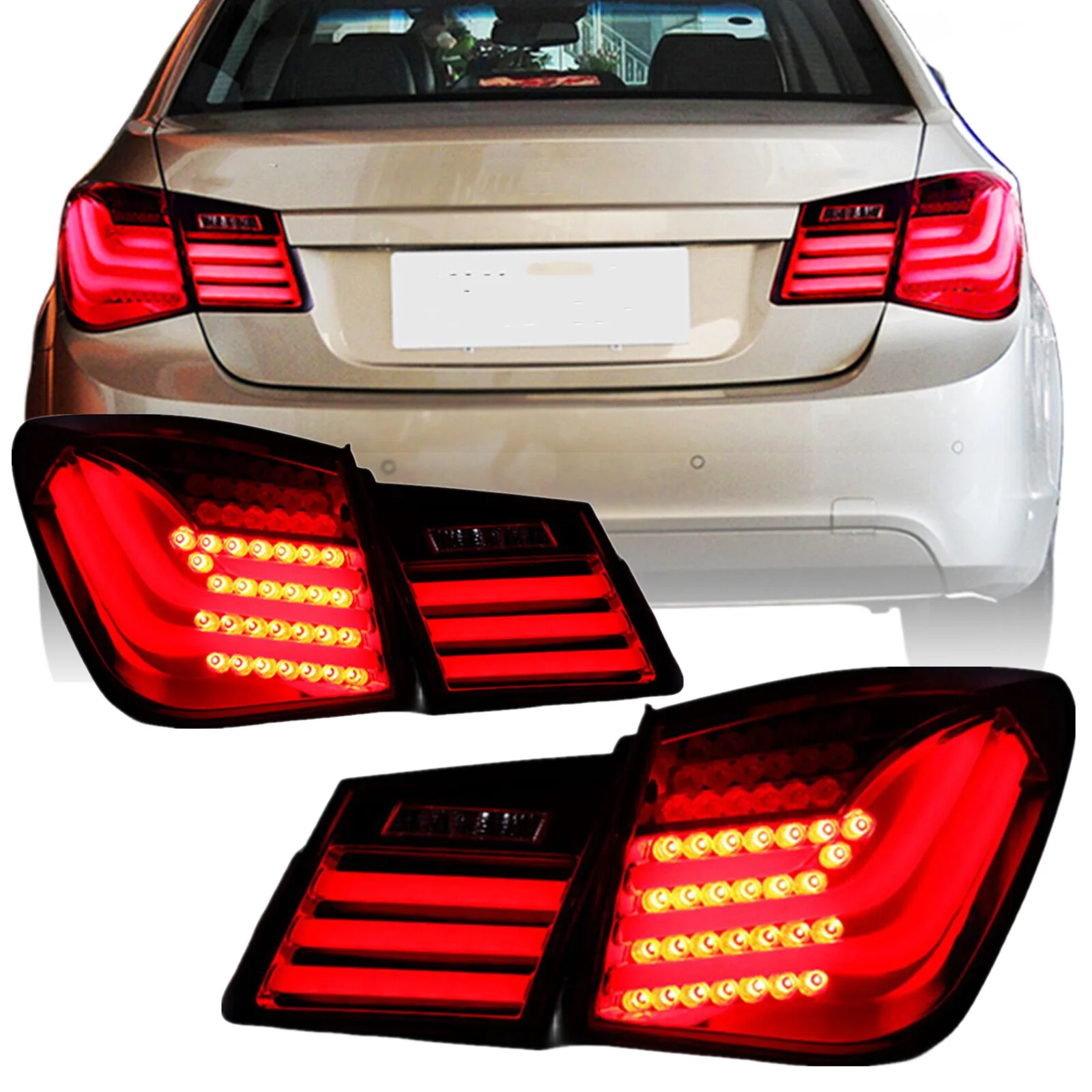 Car LED Rear Lights For Chevrolet Cruze 2009-2014 Tail Lights Assembly Modified Brake Stop Lamp Accessories