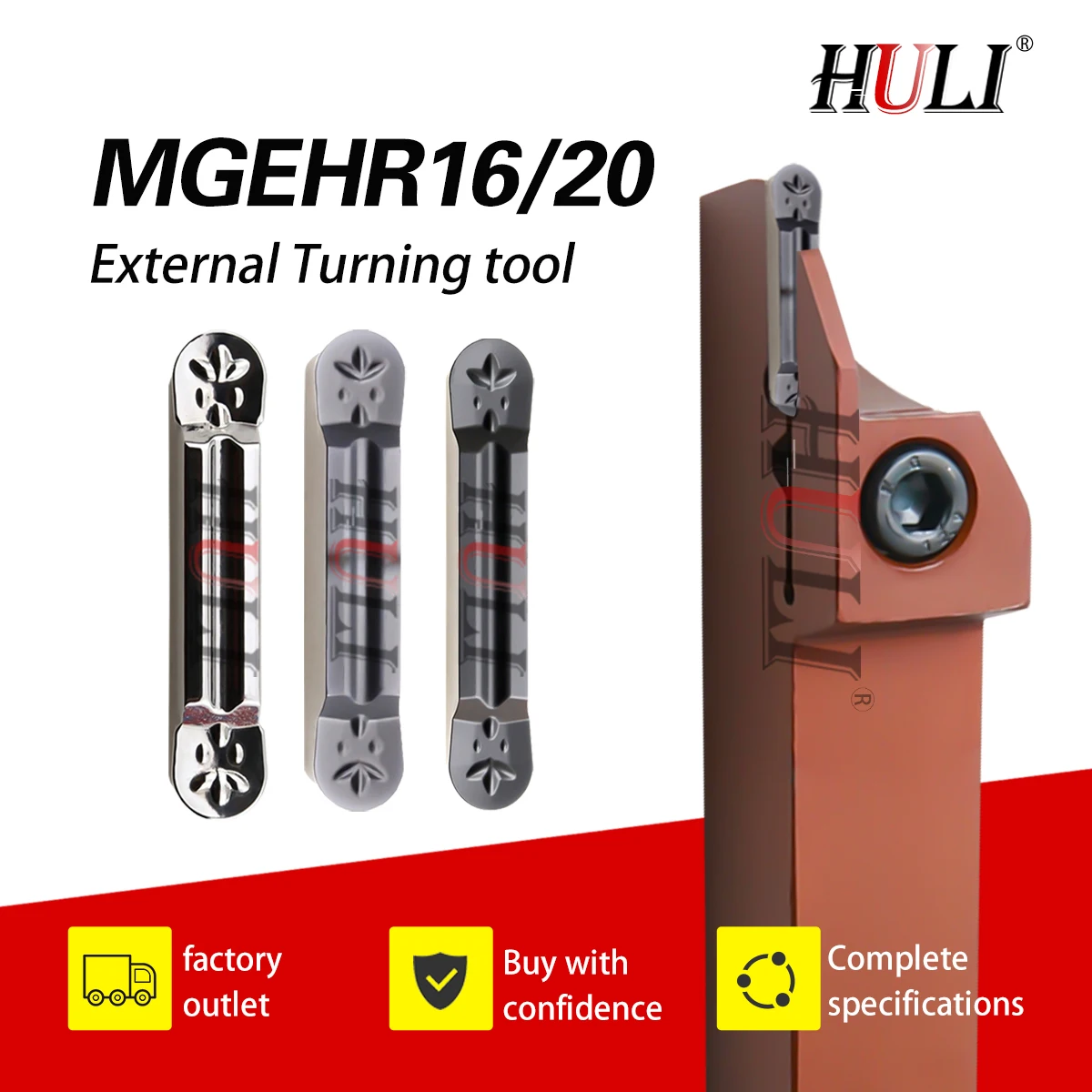 

MGEHR Series Grooving Tool Holder MGEHR1616 MGEHR2020 External Grooving Turning Lathe Cutter bar Set Turning Carbide Insert MRMN