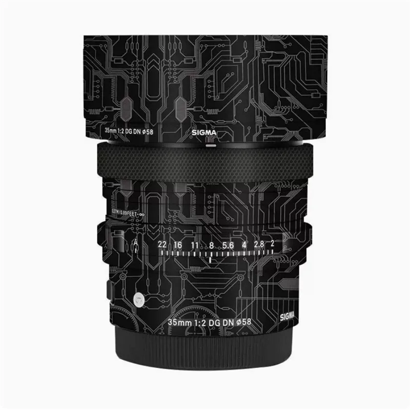 Para Sigma 35mm F2 DG DN para Sony montaje lente de cámara pegatina abrigo película protectora cuerpo Protector calcomanía piel 35 f/2 35mm/2