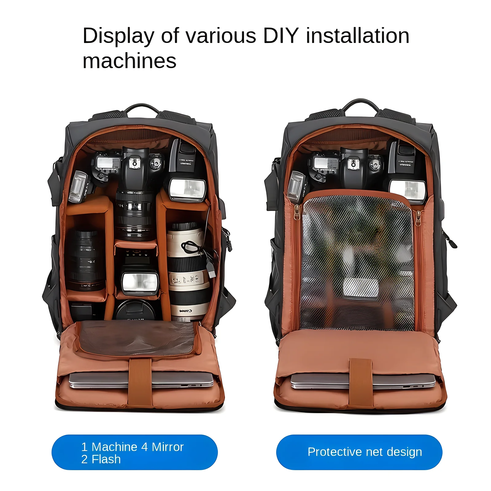 Waterproof outdoor camera backpack tripod bag lens bag for Nikon/Canon/Sony SLR camera accessories for 17-inch laptop bag.