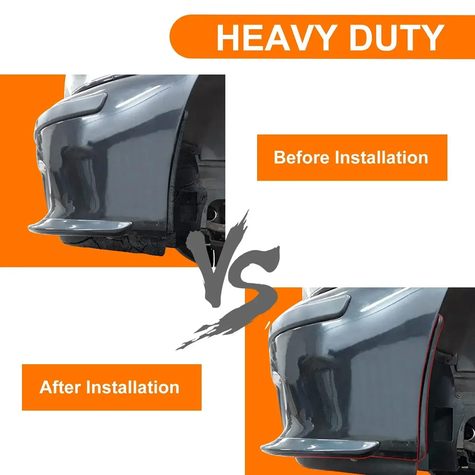Left+Right Pair Mudguards Bumper Front Bumper Splash Panel Liner Trim Wheel Fender Kits for BMW 5 Series E39 1995-03 Accessories