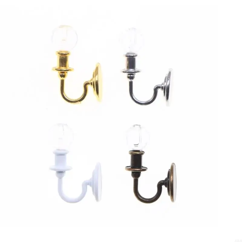 محاكاة مصغرة الكريستال الجدار ضوء نموذج تمثال ل 1/12 دمية ديكورات منزلية غرفة نوم المشهد عرض الملحقات A2UB