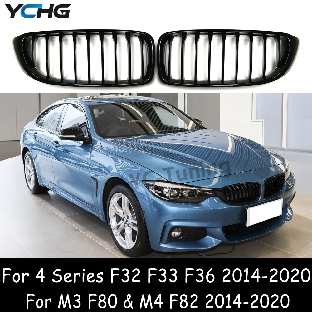 

M3 F80 M4 F82 F83 ABS Real Carbon Fiber Grille For BMW 4 Series F32 F33 F36 420i 428i 430i 440i 435i Grille Mesh 2014-2020