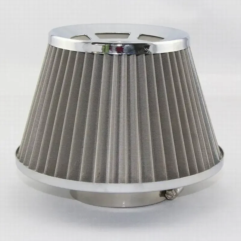 3 inch Stainless Steel Cold Air Filter 76mm Car Cone Air Intake Filters Universal Sports High Power Flow Air Filter Auto Parts