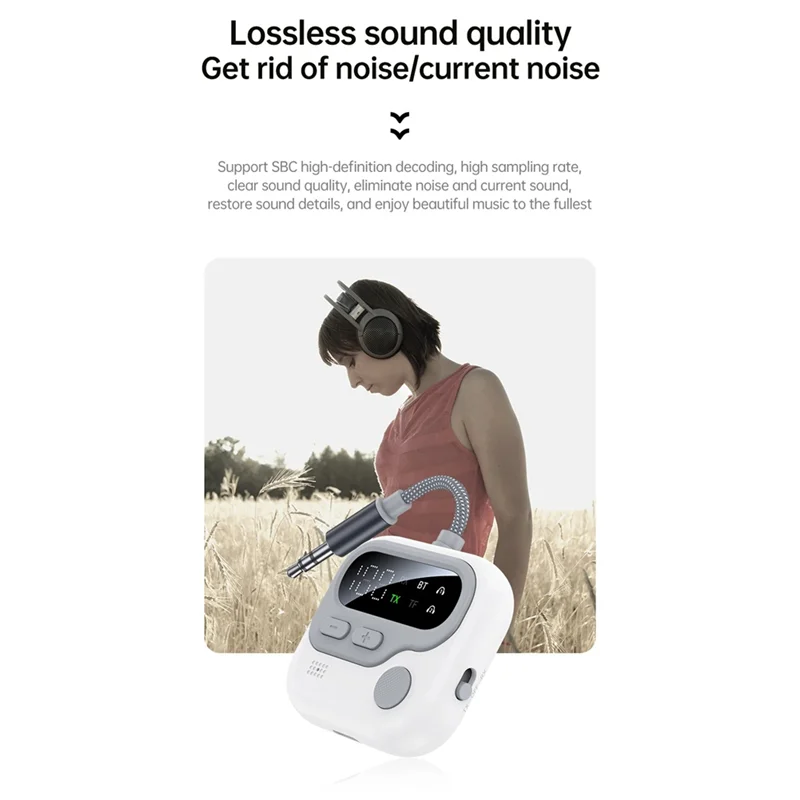 FFYY-محول بلوتوث بلوتوث 5.4 الارسال 3.5 ملم AUX HIFI HD الكمون المنخفض طائرة سماعة لاسلكية تعمل بالبلوتوث محول