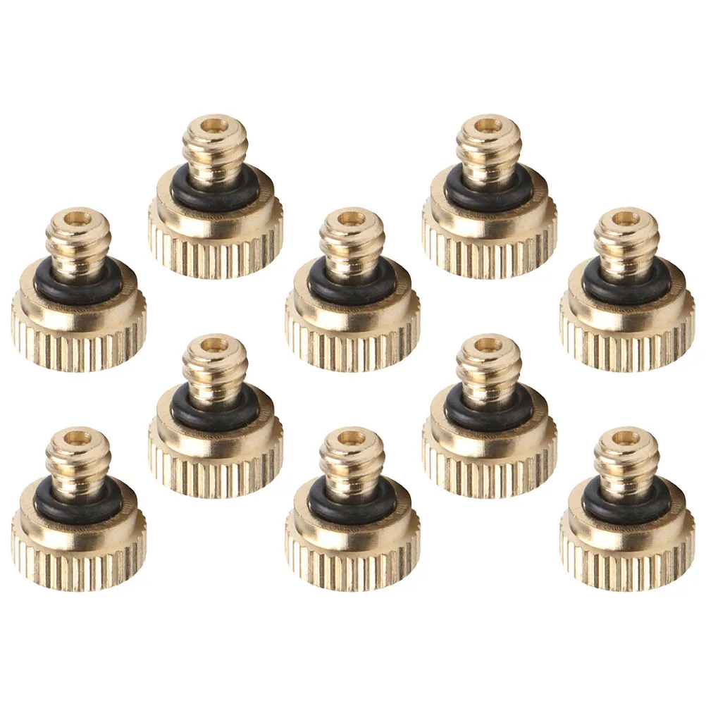 

10pcs Atomizing Nozzle 0 1mm Copper Misting Sprayer Greenhouse Irrigation Landscape Drought Resistance Cooling System