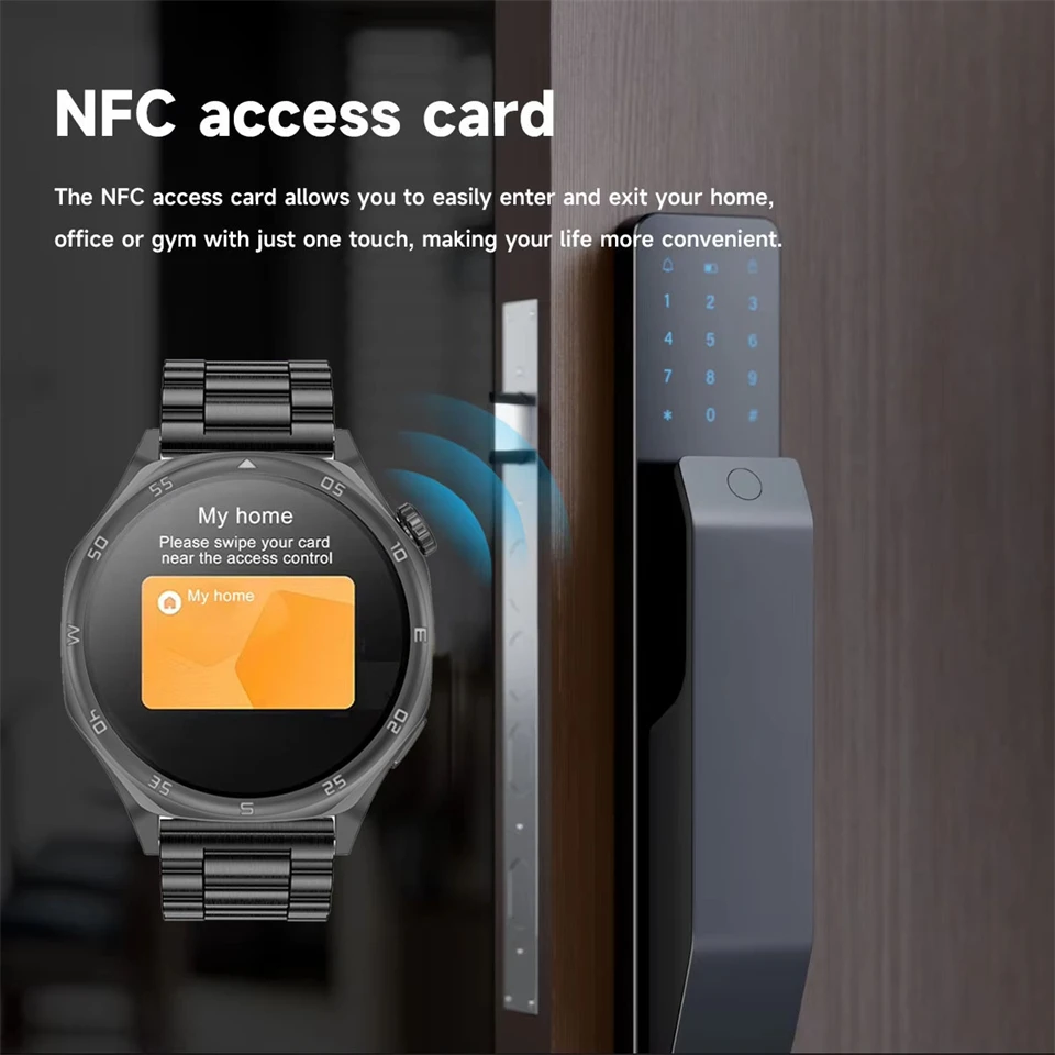 GT5 Pro Smart Watch 1.53 Inch HD AMOLED Screen NFC GPS TrackerBluetooth Call Health Monitoring Watch Men Women Watch NEW 2025