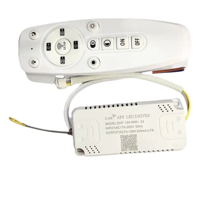 

AB41-2.4G Smart LED Driver Remote Control Power Dimming Color Changing Transformer 40WX2 Connect LED Light Strip