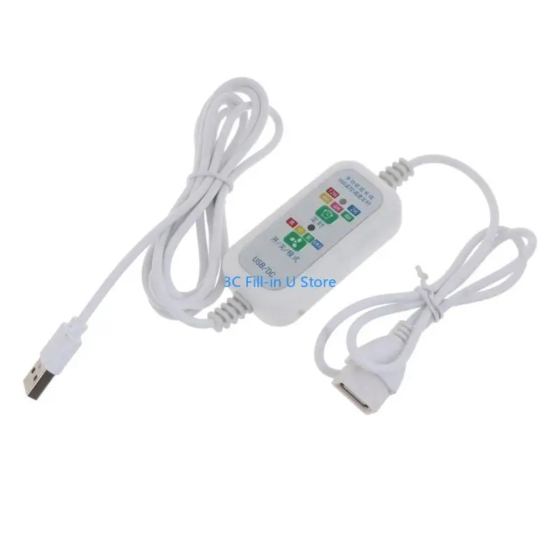 G8TA 5V USB Extension Cable with 4 Speed Adjustable Remote 2-12Hour Timing for USB Powered LED Light Lamp USB Ceiling Fan