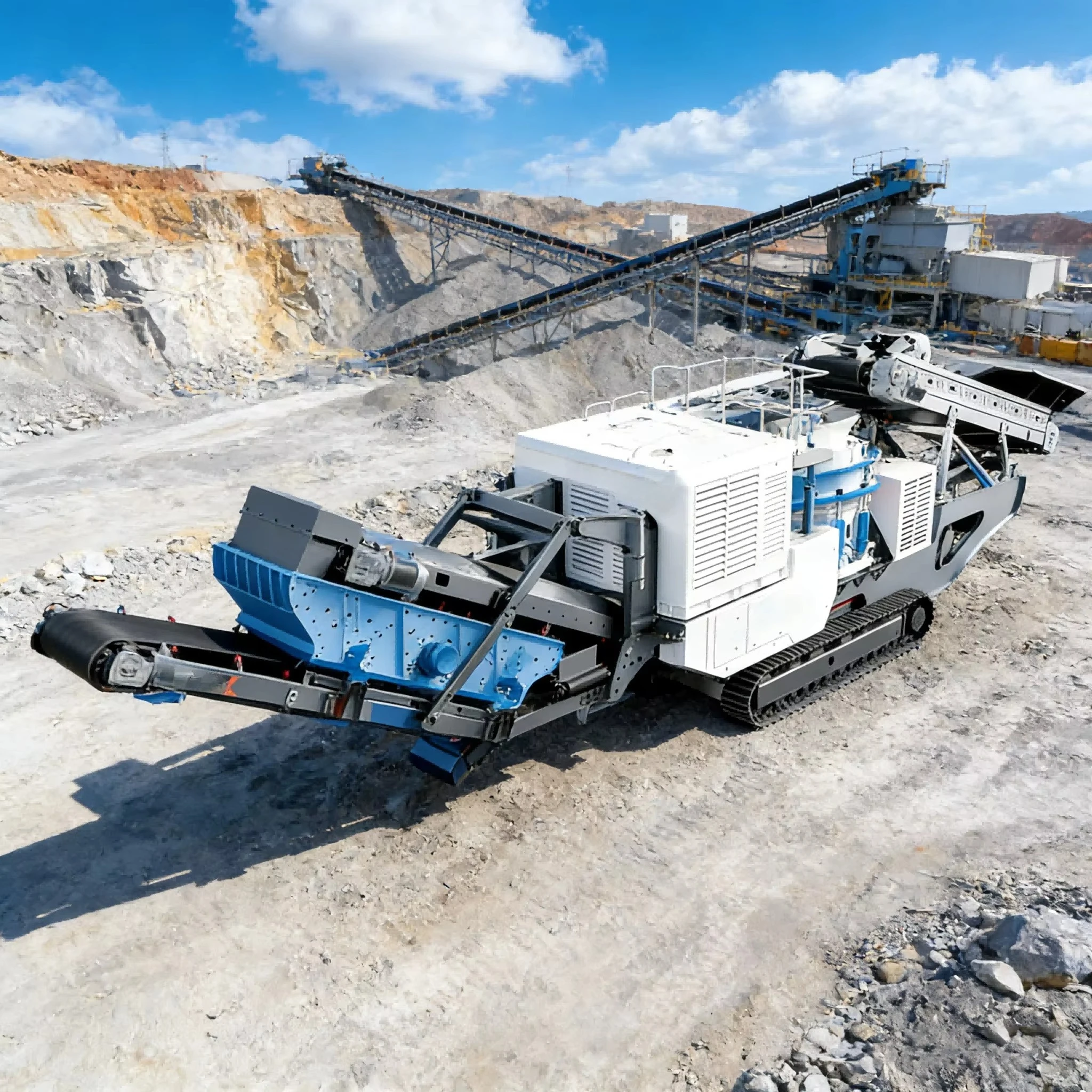 Mobile Crusher Plant High Output Stable Performance Mobile Stone Processing Machine