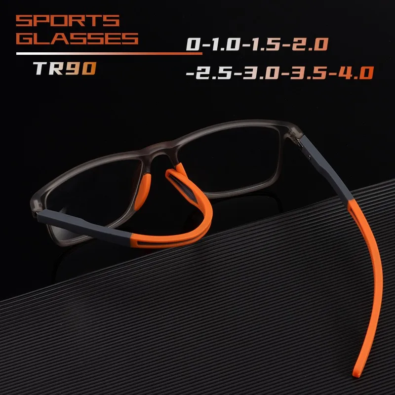 TR Sports Myopia Glasses Men Women Ultralight Anti-blue Light Eyewear Unisex Fashion Near Sight Eyeglasses Diopter 0 To -4.0