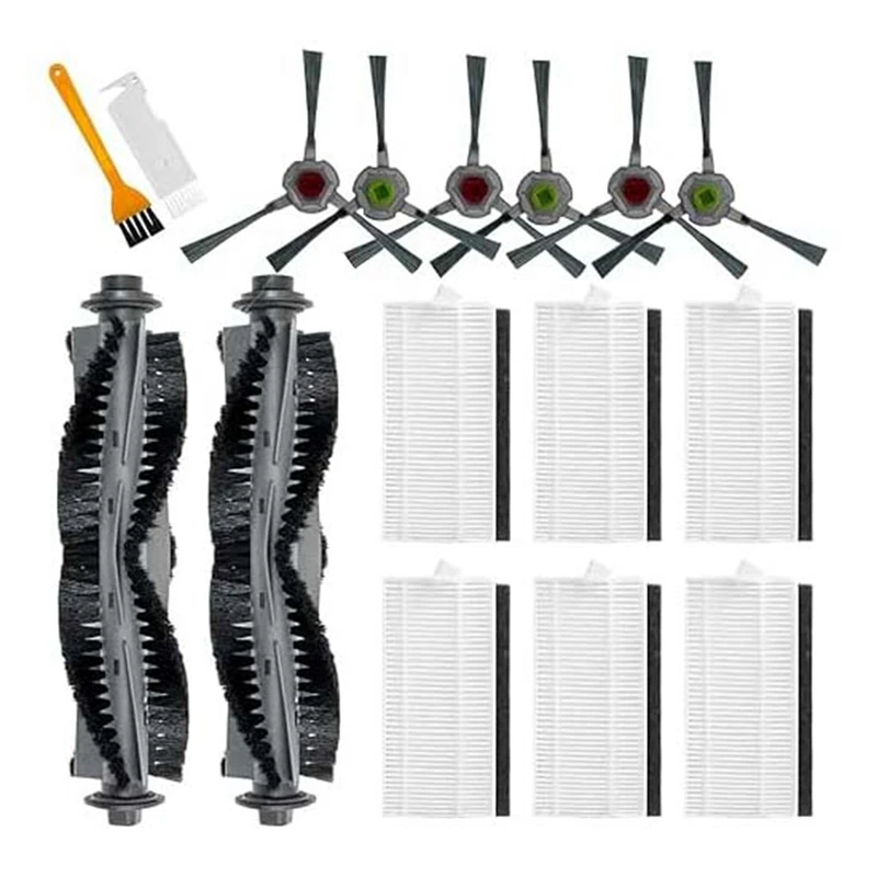 

A24F-16PCS Accessories Kit For AIRROBO P20 Robot Vacuum Cleaner Washable Main Roller Side Brushes Hepa Filters