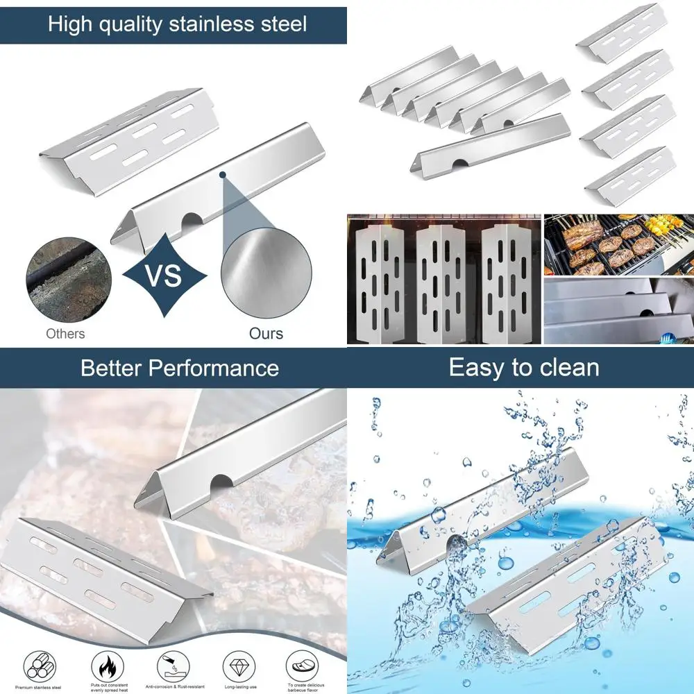 

Stainless Steel Flavorizer Bars & Heat Deflectors for Weber Genesis II E-410, S-410, LX E-440, S-440 (66030 7+ES/410 4)