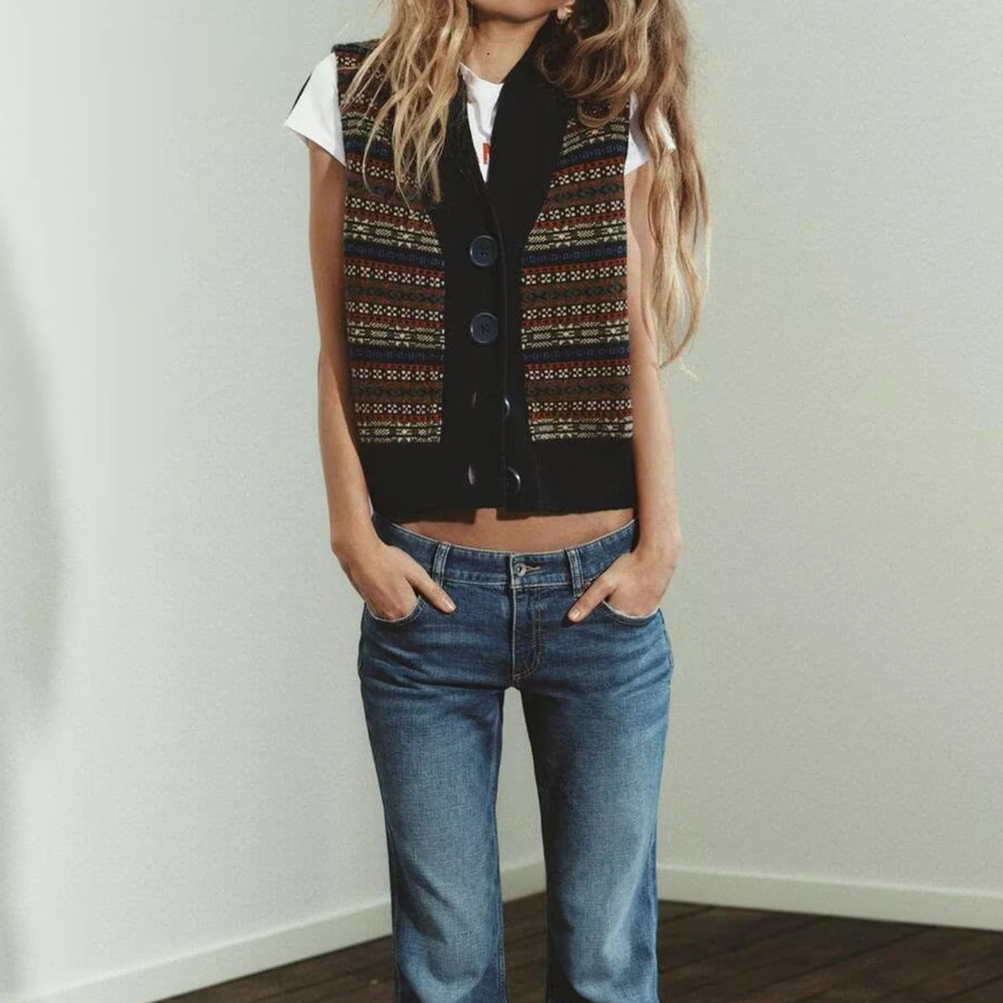 Lose Gestrickte Weste 2025, Herbst Neue Sle frauen Pendler Sle Floral Stickerei Casual ort Sve V-Ne Taste Damen top