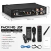 Nobsound A10 하이파이 블루투스 5.0 디지털 파워 앰프, 리시버 서브우퍼 앰프, 스테레오 USB, OPT, COAX 오디오 앰프, 240W APTX-LL 6