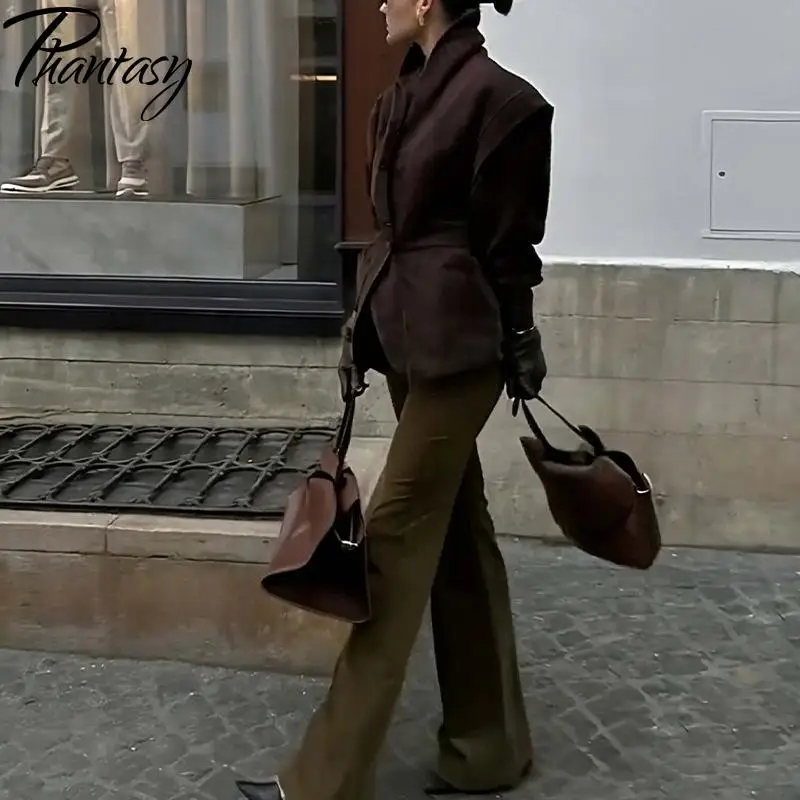 ファンタジーシングルブレストバックルカジュアルスエードジャケットストリートファッションウエストボタンコートカジュアルスタイルヴィンテージ服 2025