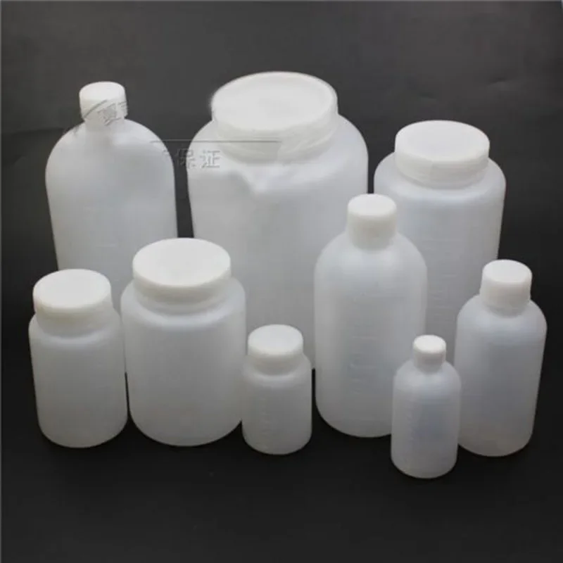 100ml/150ml/250ml/500ml/1000ml/2000ml PE Wide Mouth Round Seal Liner Reagent Sample Bottle Graduation