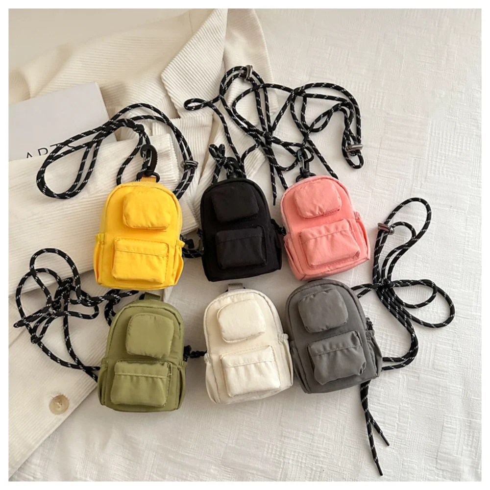 

Solid Color Shoulder Bag Stylish Fashion Earphone Bag Multifunctional Hanging Bag Solid Color For Unisex Daily Commutes Outdoor